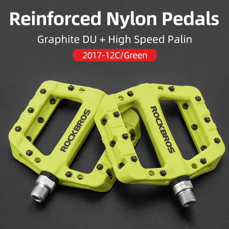 MTB Bicycle Pedals Non Slip Nylon Platform Pedals Ultralight Bearing Road