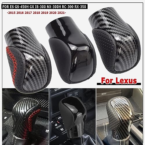 Carbon fiber+red wire Gear Shift Knob for L-EXUS ES GS-450H GX IS-300
