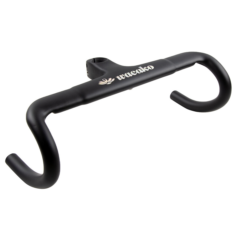 28.6/31.8mm Carbon Handlebar Integrated Road Bike Drop Bar Stem Internal Routing
