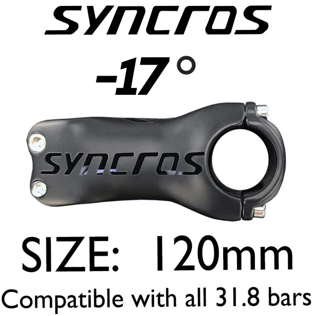 MTB Mountain/Road Bike Stem Angle 6/17 Degree 60-120mm Carbon Stem 28.6mm