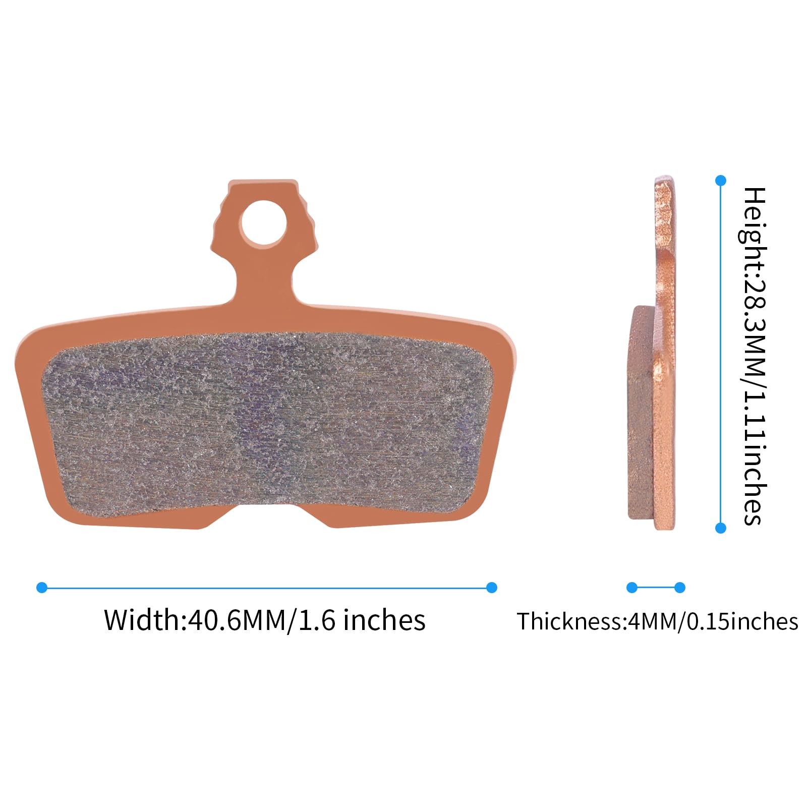 4-Piston Sintered Metal MTB Bike Brake Pads Compatible with SRAM Code,Code R,…
