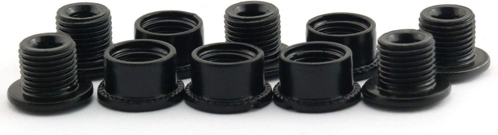 Durable MTB Chainring Fixing Bolts – Set of 5 Black 4.9mm High Strength Steel