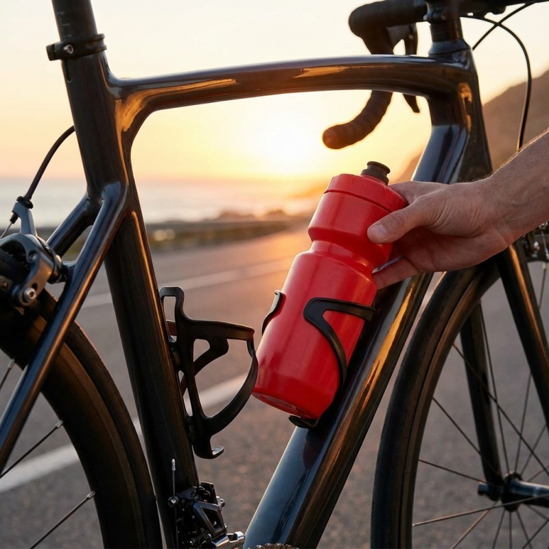 PC Bicycle Water Bottle Cage Holder Lightweight Secure Fit for Most Bottles
