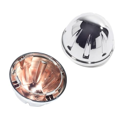 2Pcs 95mm(3.74in) Wheel Center Caps OD: 95mm/3.74in, ID: 77.3mm/3.04in Chrome