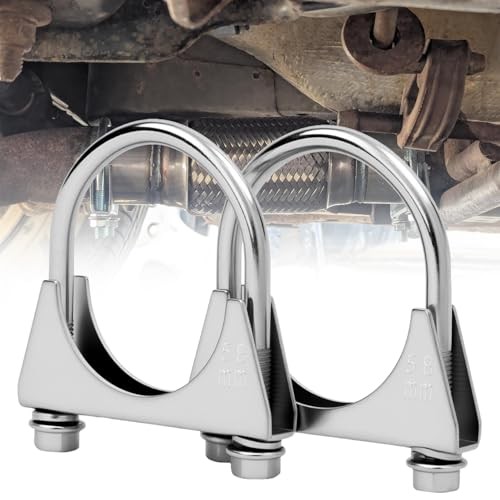 2.25″ U-Bolt Muffler Exhaust Clamps, Saddle Style U-Bolt Clamp 2.25″ OD (58 mm)