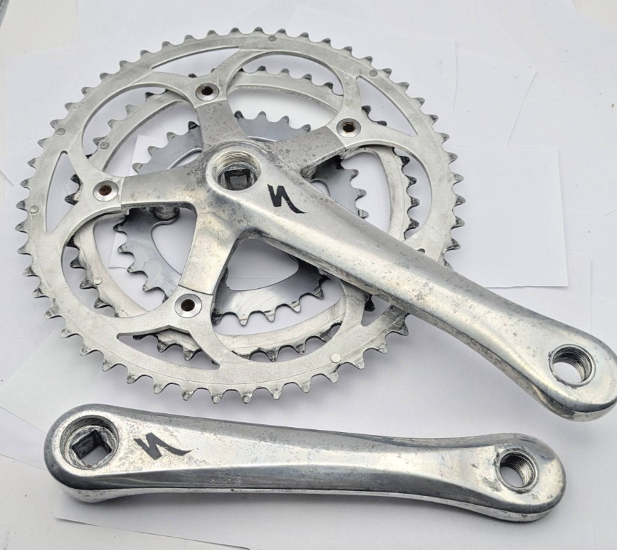 SUGINO SPECIALIZED FORGED CRANKSET 170MM 30 42 52T SILVER ALUMINUM TRIPLE JAPAN