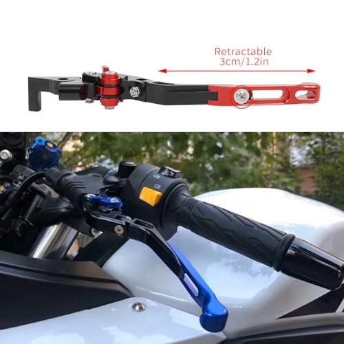Brake Clutch Lever Set for YZF R7 2021-2026, Foldable Retractable Red