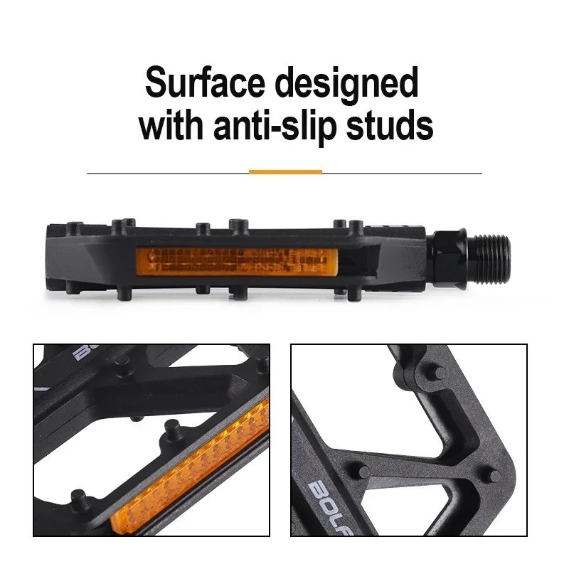 Nylon Anti Slip Mountain Bike Pedals Double Bearing MTB Waterproof Bicycle Pedal