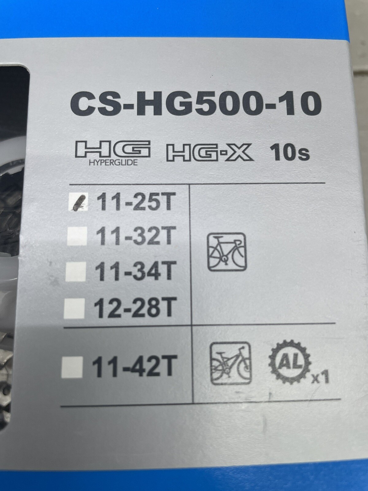 Shimano CS-HG500-10 10 Speed Cassette 11-25T Silver New in Box