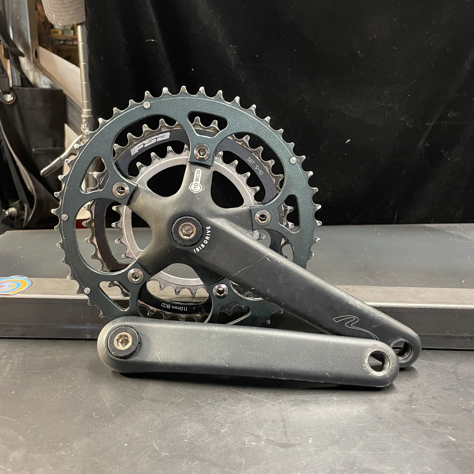 Black RPM Crankset – Triple – 175mm – ISIS – 48/38/28 – Used