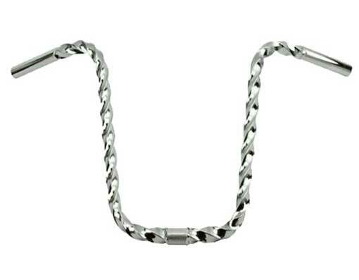 15″ RISE GENUINE VINTAGE LOWRIDER ALL SQUARE TWISTED HANDLEBAR 25.4MM IN CHROME.