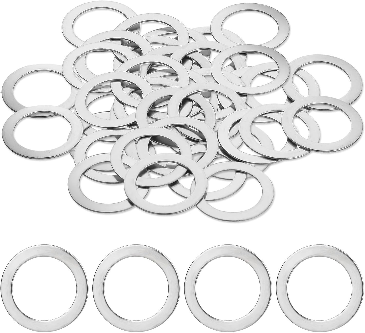 20PCS Pedal Washers Spacers, 9/16” Road Bike Pedal Extenders Bicycle Stainles…