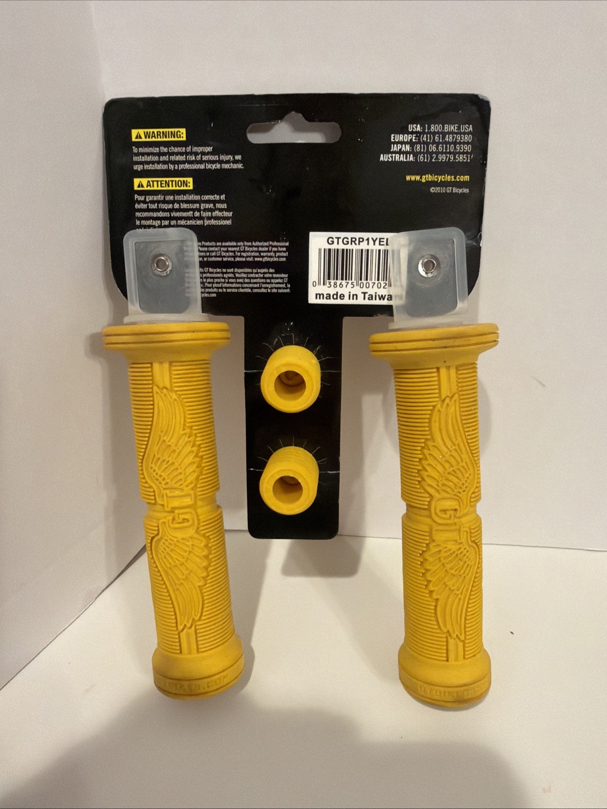 GT BMX Grips Winged Style Dyno Compe Air Wings Yellow Nos