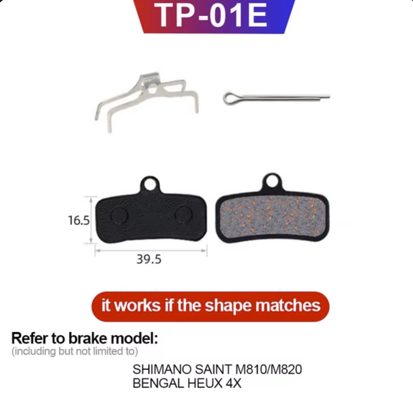 2 Pairs MTB Bike Hydraulic Disc Brake Pads for Shimano, SRAM, & More, Durable