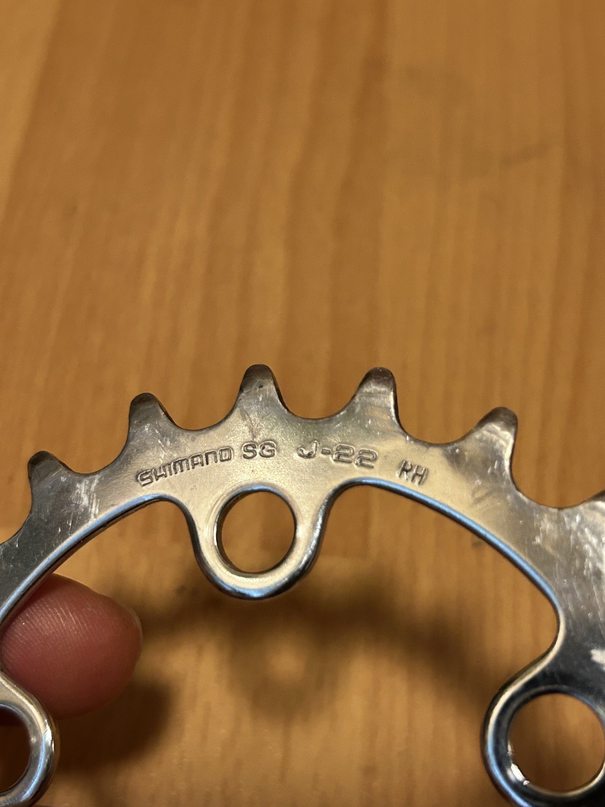 Shimano SG Chainring 22T SG J-22 Silver Chrome Steel Triple Inner 58 BCD 90s MTB