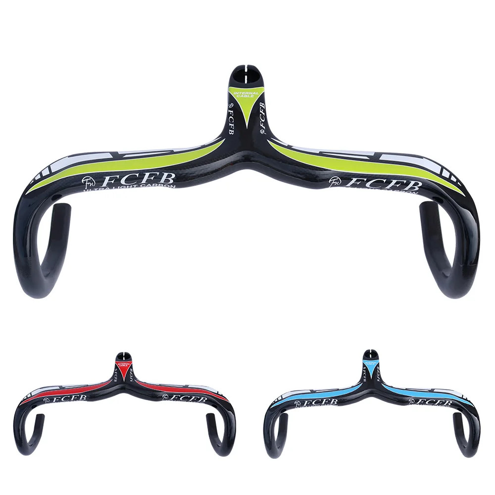 Carbon Road Bicycle Integrated Handlebar with Stem Reach 89mm Drop 130mm