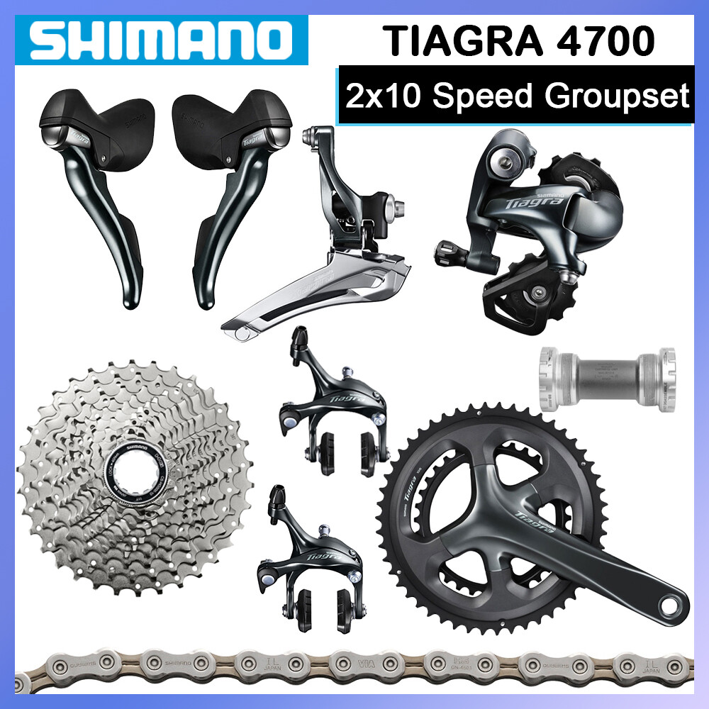 Shimano Tiagra 4700 2×10 Speed Road Bike Groupset Crankset 165/170/172.5/175mm