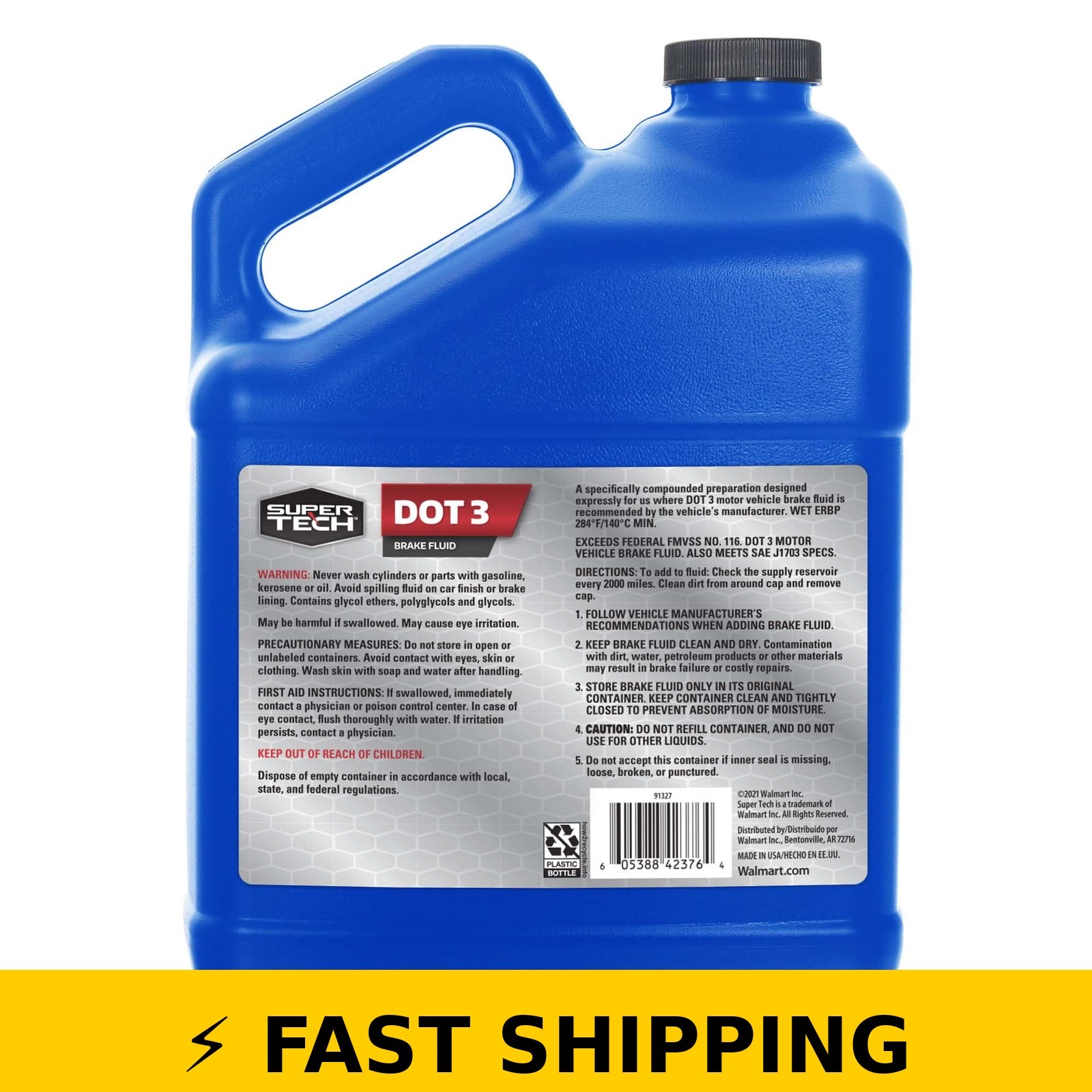 Super Tech DOT 3 Synthetic Brake Fluid 1 Gallon – Automotive Use