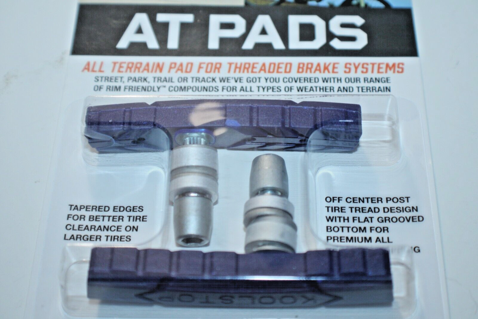 Kool-Stop AT Bike Brake Pad Set Front/Rear Dark Blue KS-ATDB Linear Free Shipper