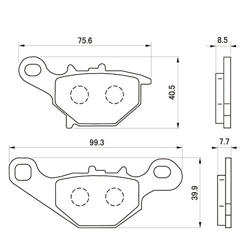 Daytona Hyper Sintered Metal Brake Pads for Address V125/G/S (2005-2013) and
