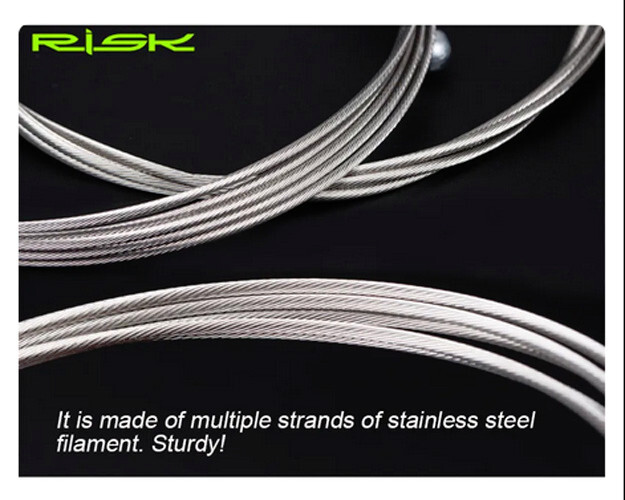 2pcs Bicycle Brake or Gear/Shifter Inner Cable Wires for Road or MTB