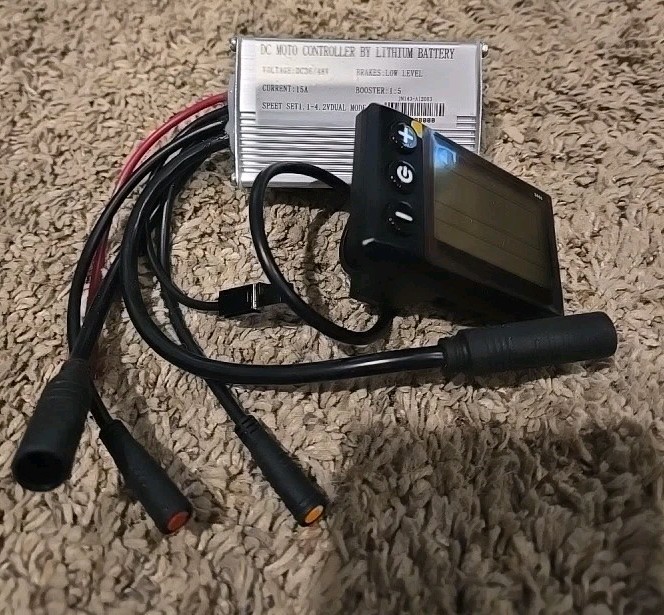 E-bike JN 36V/48V 15A 250W 9 PIN Square wave controller with light wire & Remote