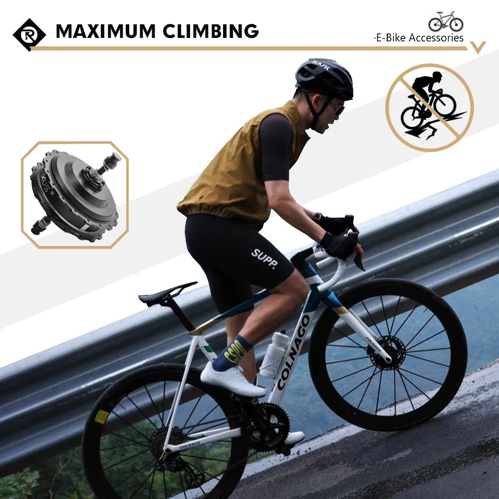 48V 1000W Electric Bike Rear Rotate Wheel Brushless Gear Hub Motor 45-55km/h