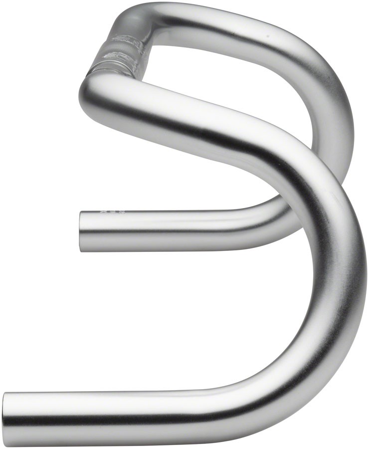 Nitto Randonneur Aluminum Drop Handlebar 42cm 25.4mm Silver with Upsweep &