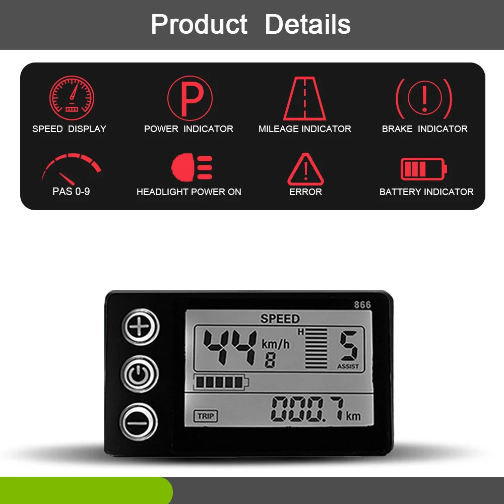 24V 36V 48V JN LED/LCD E-bike Display Group Electric Bicycle Control Panel