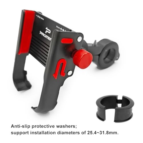 Quick Release Bike Phone Mount Holder, Aluminum Alloy Motorcycle Phone Mount,