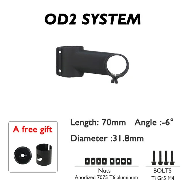 Carbon Bicycle Riser Handlebar Stem 60-120mm 6/17 Degree 31.8mm Computer Stand