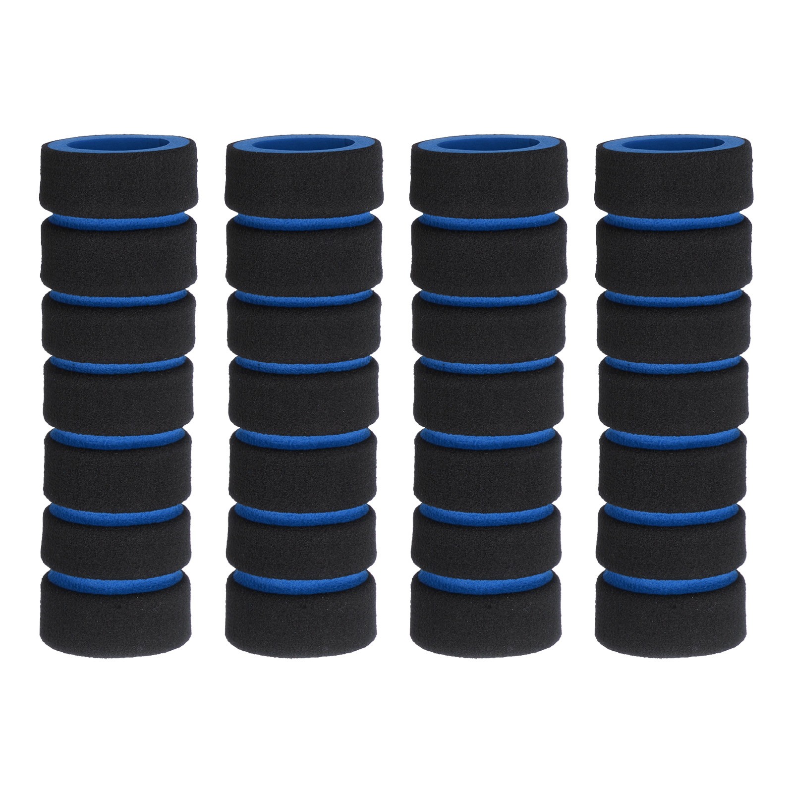 2Pcs Bike Handlebar Grips 0.78″ Sponge for BMX Mountain Bike, Black-Blue