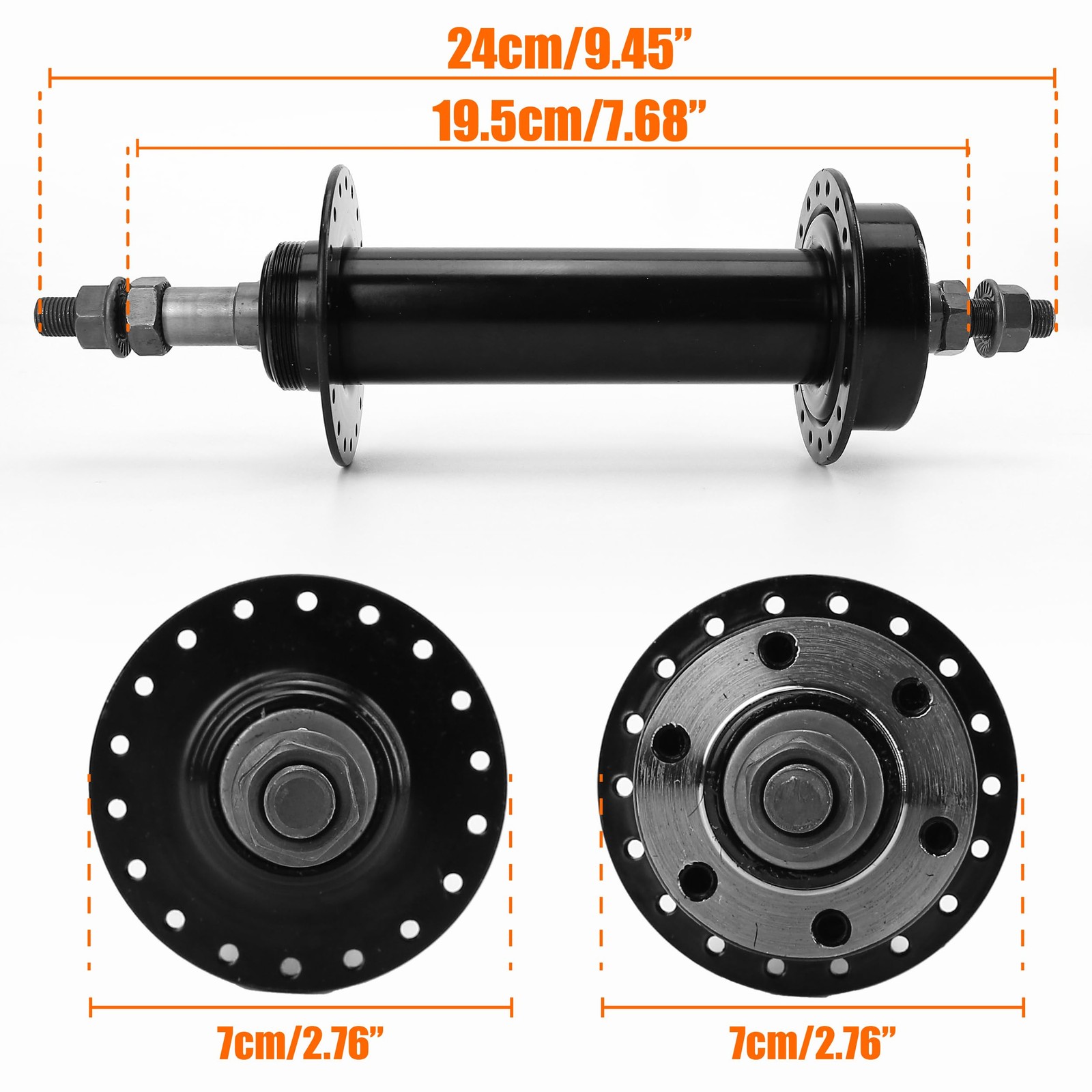 Fat Tire Bike Wheel Part Hub, Rear Hub 195mm Front Hub 135mm 36 Holes Thread …