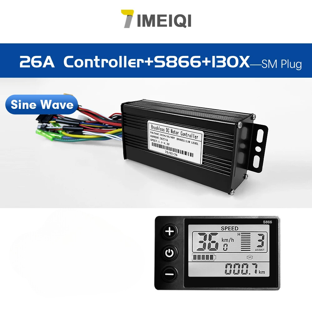 Electric Bike Sinawave Controller 36V/48V 17A 26A 30A 40A with LCD S866 Display