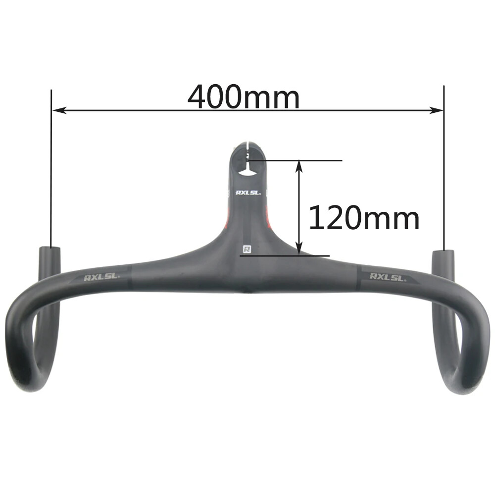 400/420/440mm Carbon Road Racing Bike Handlebar Integrated with Stem Drop Bar