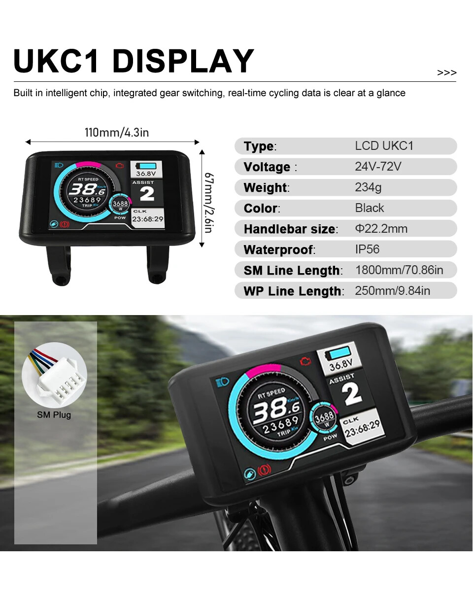 E-bike 60A Sinewave Dual Mode Controller 48V 52V 60V 72V 1000W-3000W Hub Motor