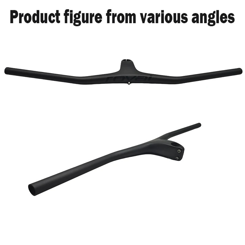XC Mountain Bicycle Riser/Flat Handlebar Carbon Integrated Handlebar 660mm-780mm