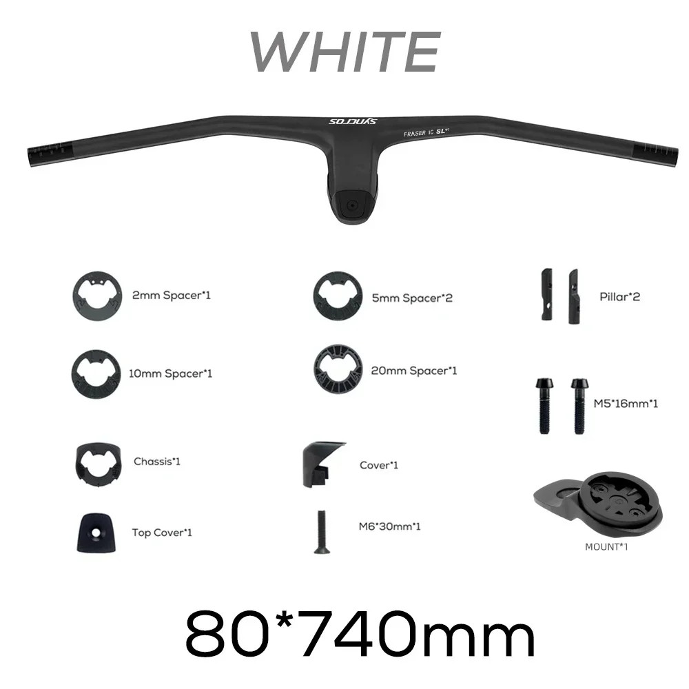 740MM -40 Degrees Full Carbon Fiber Integrated Cockpit MTB Handlebar Accessories