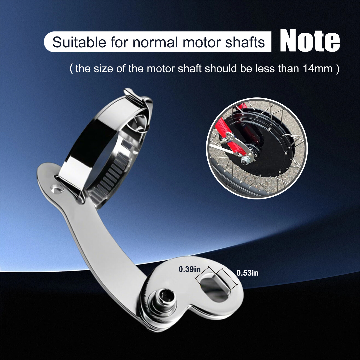 2 Kits Universal Torque Arm Conversion for Front or Rear E-Bike Hub Motor Models