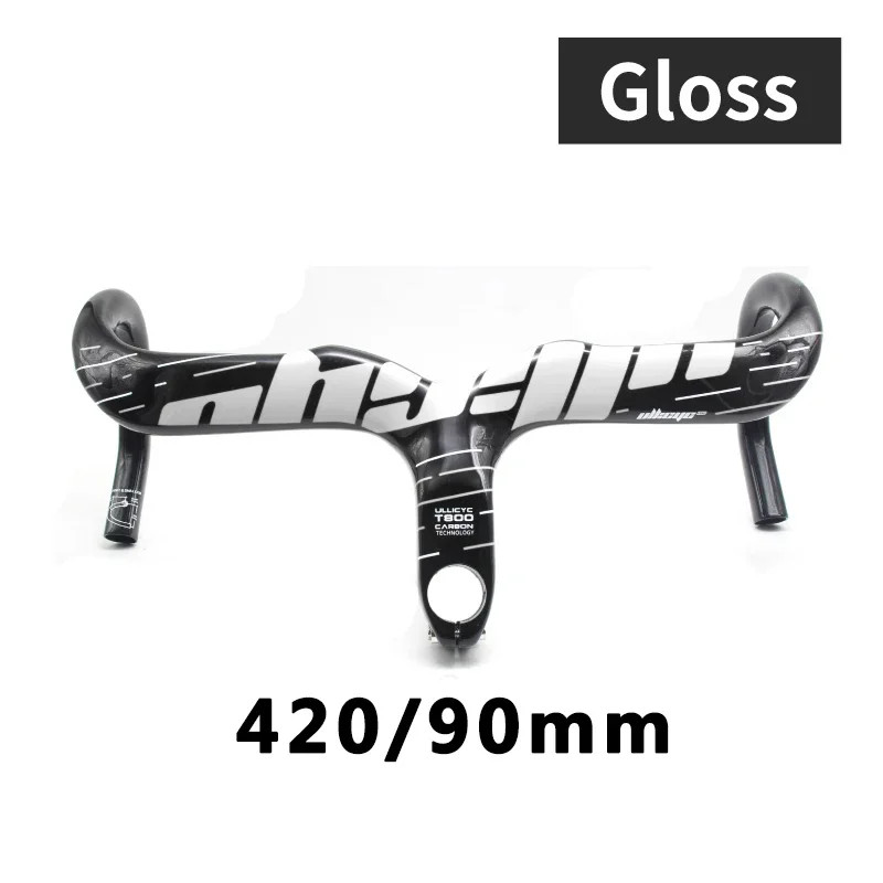 Full Carbon Fiber Road Bicycle Integrated Handlebar 28.6mm 400/420/440mm Width
