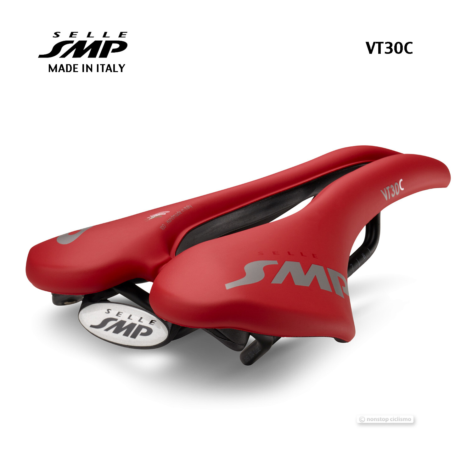 NEW Selle SMP VT30C Saddle : VELVET TOUCH RED – MADE IN iTALY!