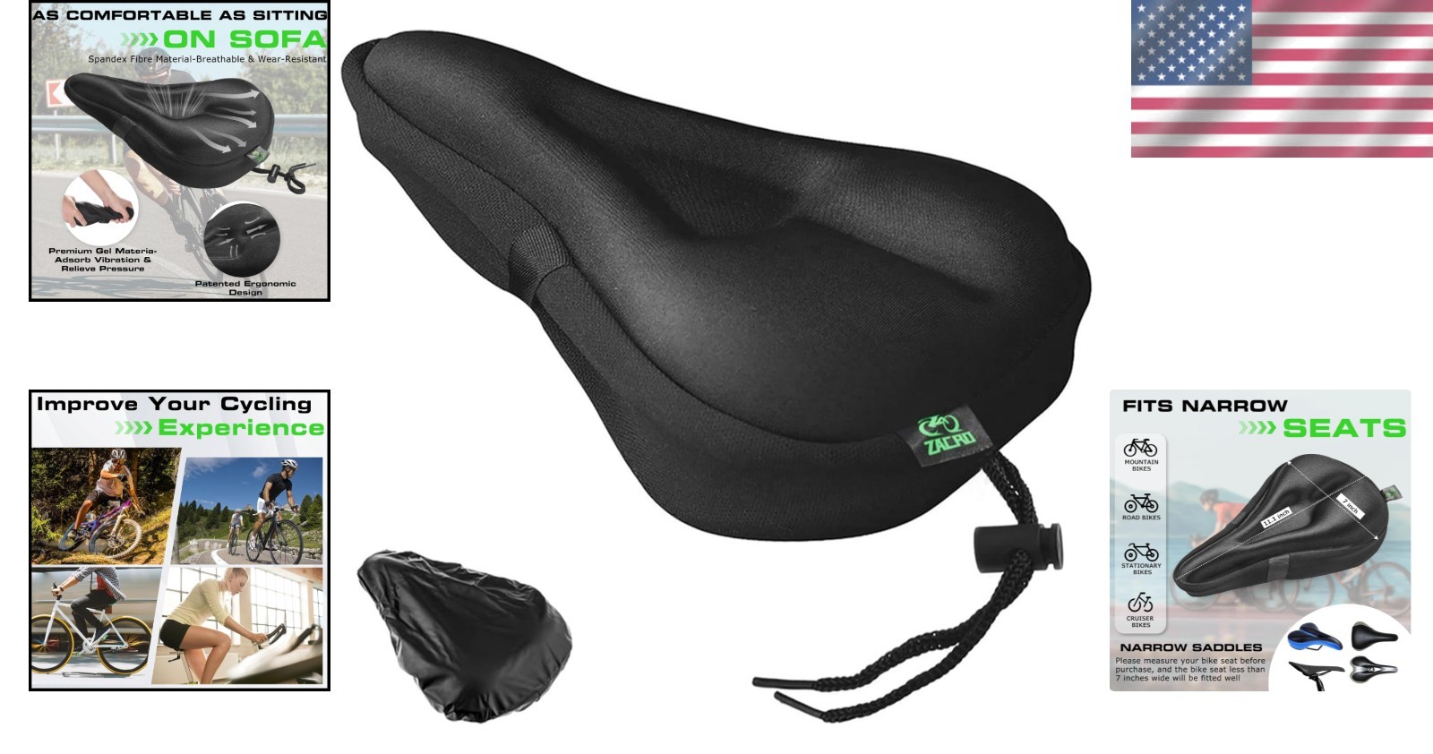 Waterproof Gel Bike Seat Cover – Ultimate Comfort for Indoor & Outdoor Cycling