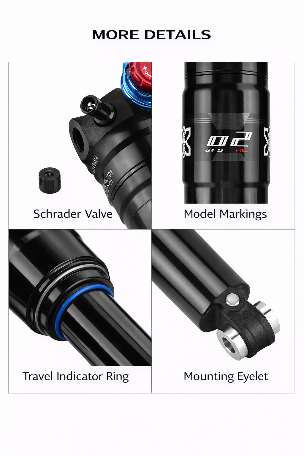 X-Fusion O2 Pro RL Rear Shock Suspension Lockout Trail Downhill