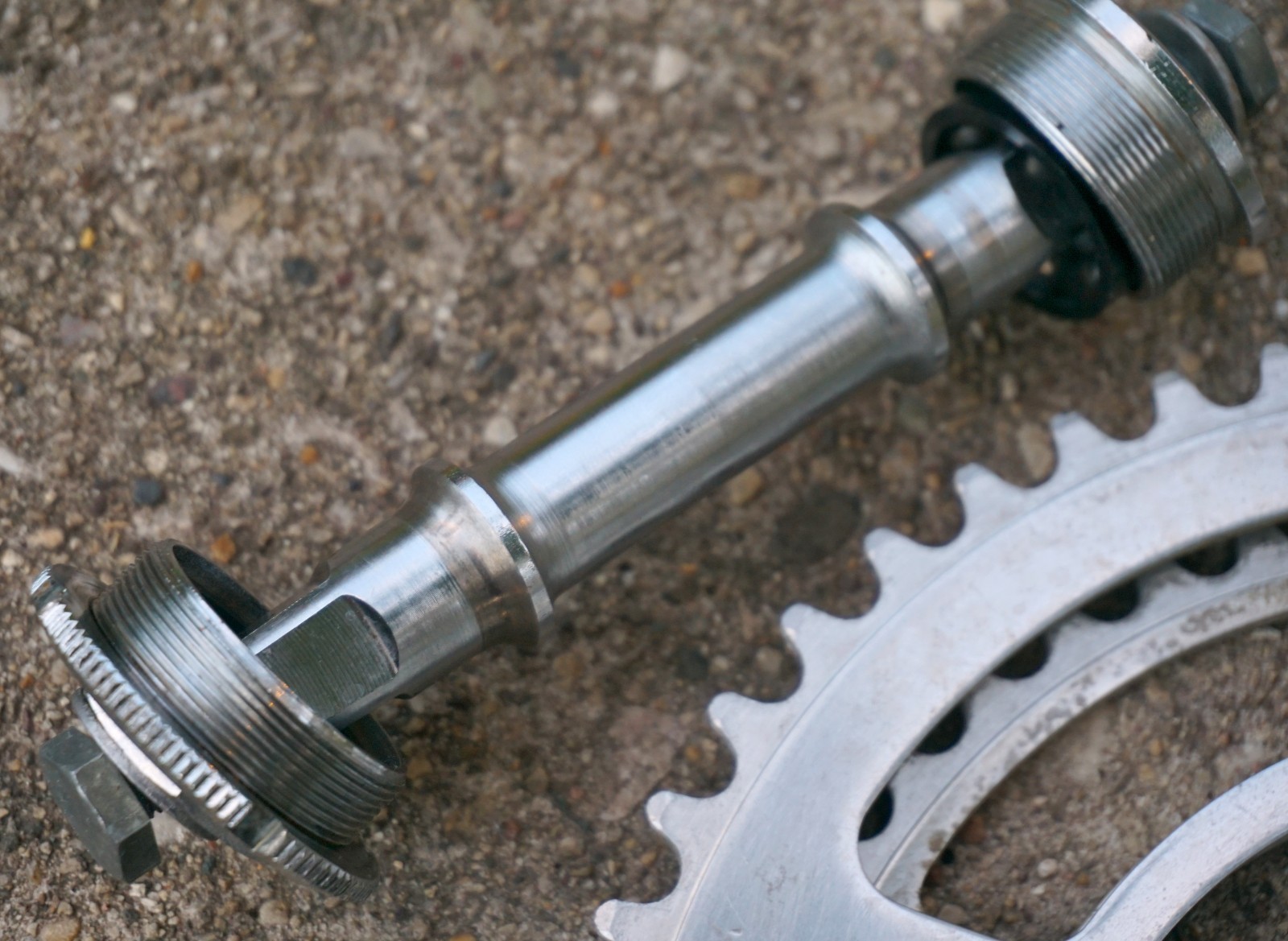 Vintage Nervar Crankset Square Taper Bottom Bracket French Thread TA Stronglight