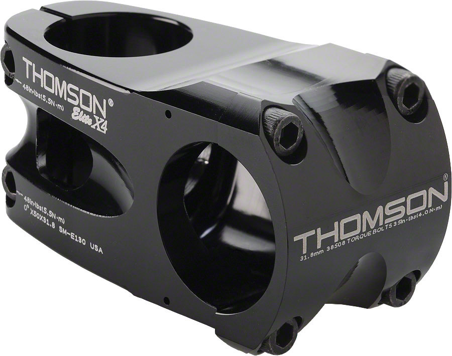 Thomson Elite X4 MTB Bike Bicycle Stem 0 degree 31.8 x 60mm Black