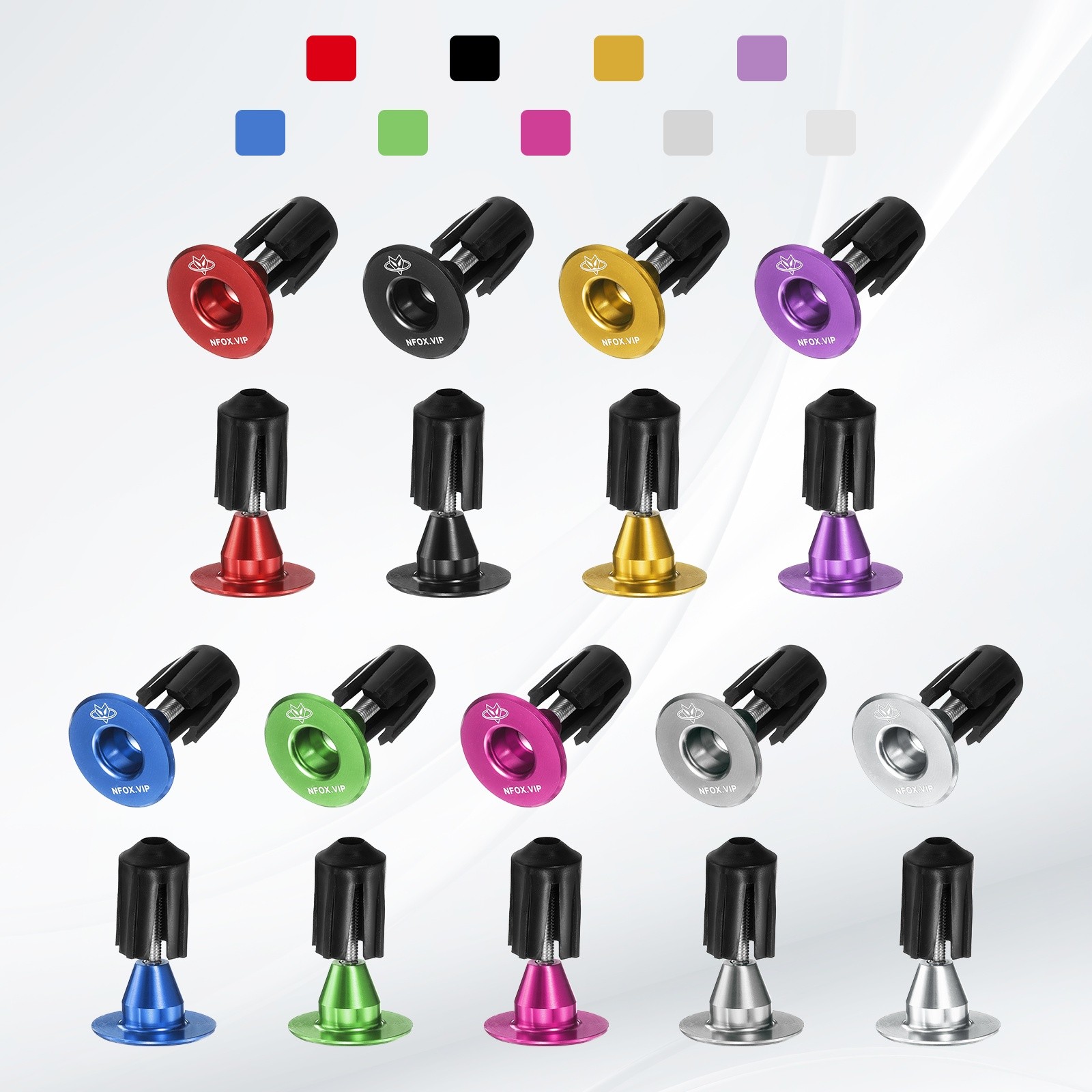 Bar End Plugs 6061 Aluminum Handlebar End Caps Bike Handlebar Plugs Gold