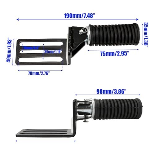 7.48» x 1.93» 2 Electric Bike Folding Pegs for Foot – Foldable Aluminum