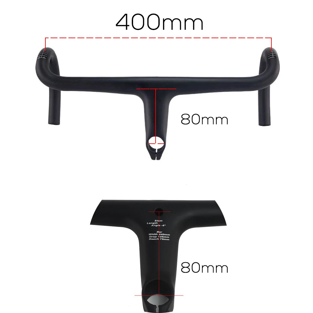 Carbon Road Bike Integrated Handlebar Bicycle Cockpit with Computer Mount