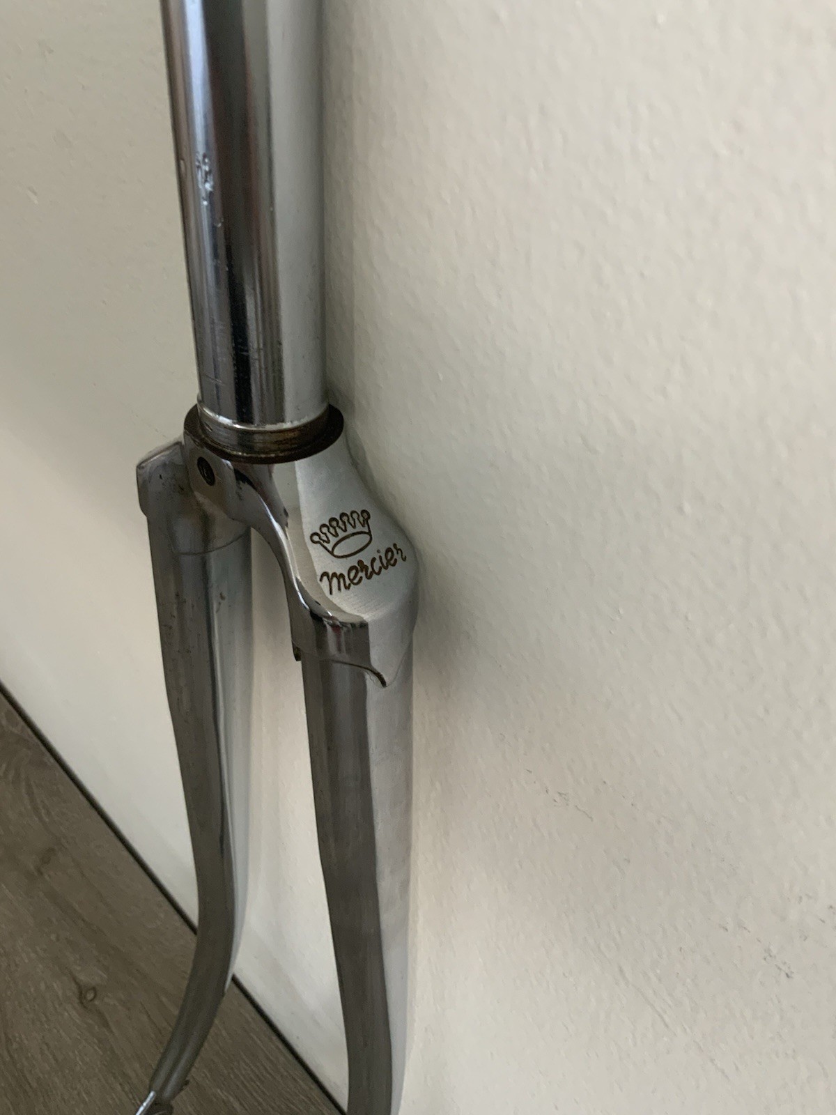 MERCIER ONE-INCH THREADED FORK 700C 171 MM STEERER BSA THREADS 26.4 RACE CHROME