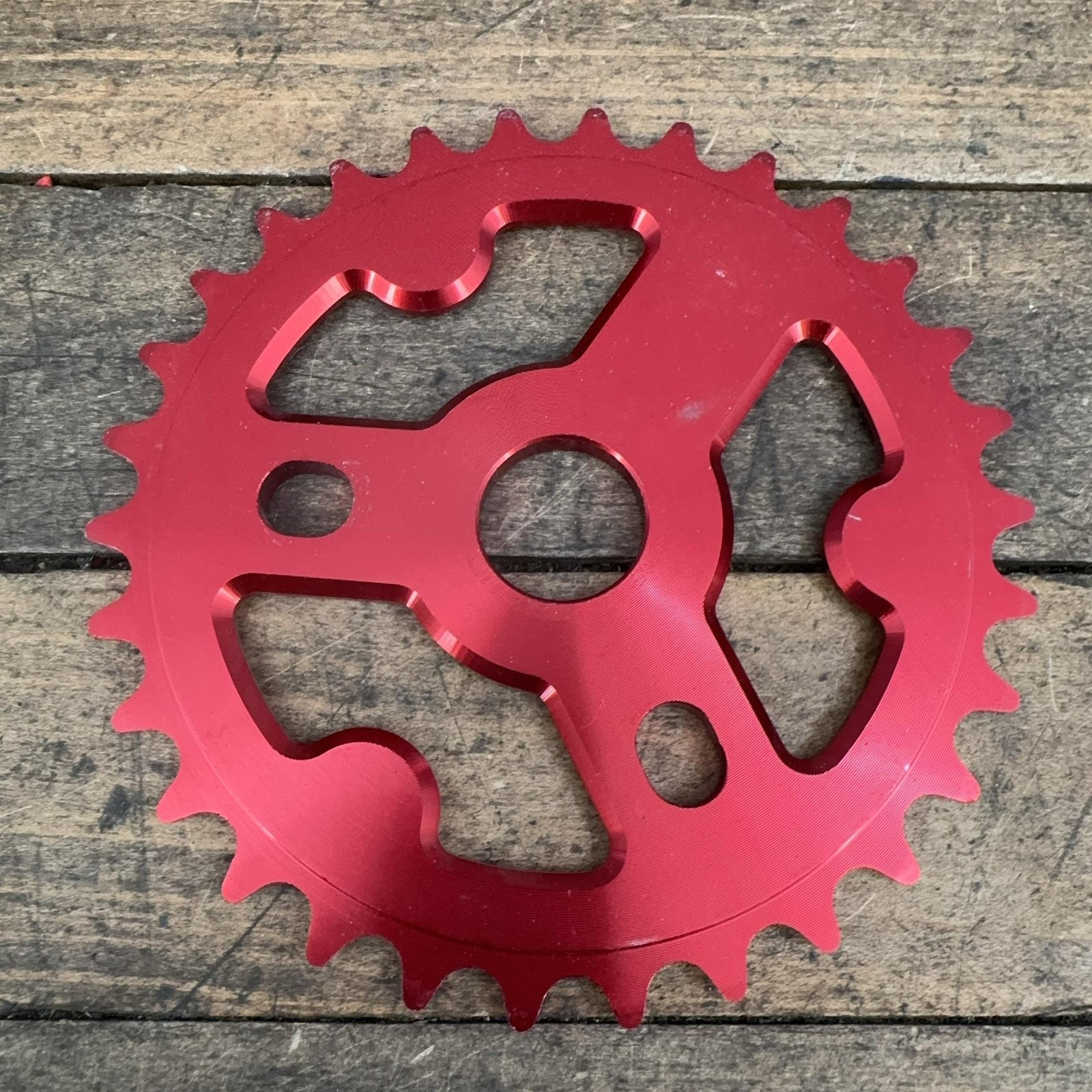 Snafu 30T BMX Sprocket Red Aluminum Chainring Freestyle BMX Bike 30 Tooth NOS